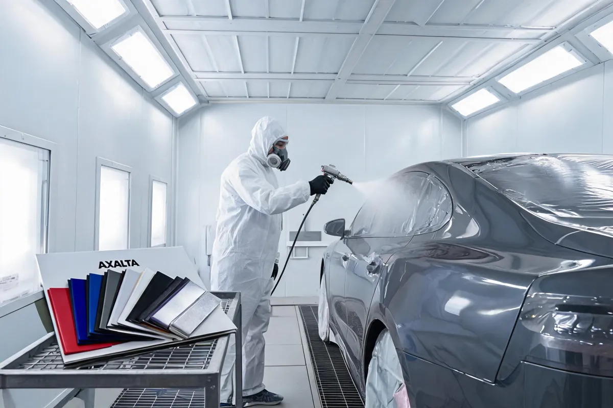 automotive paint application booth