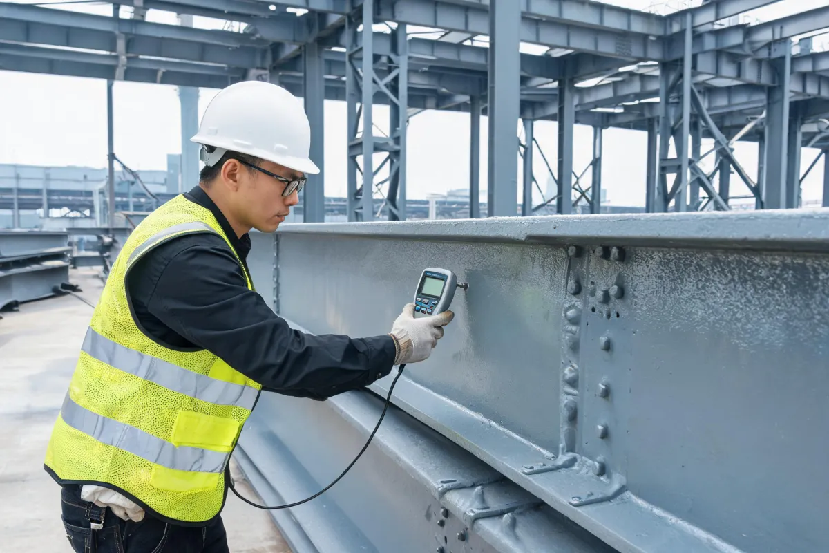 protective coating inspection on steel structure