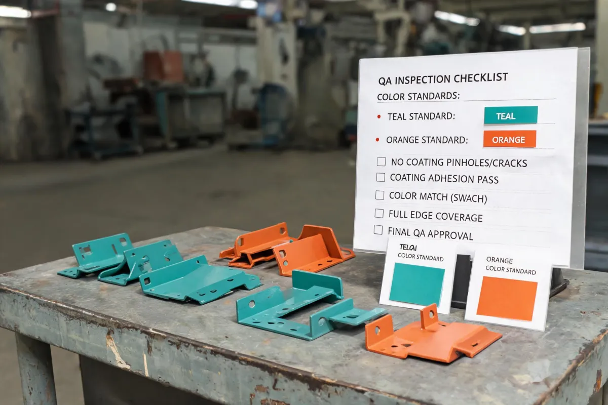 mixed industrial coated parts